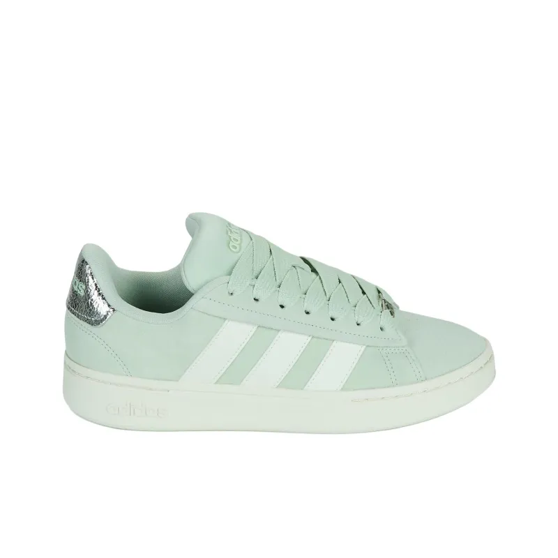 Adidas Grand Court Alpha 00s Linen Green Off White Silver Metallic Women's-1