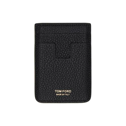TF Leather Card Holder Men's Black