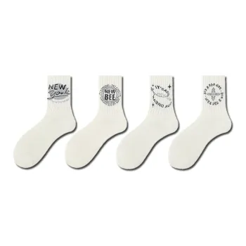 YOOKA Mid Calf Socks Unisex 4 Pack