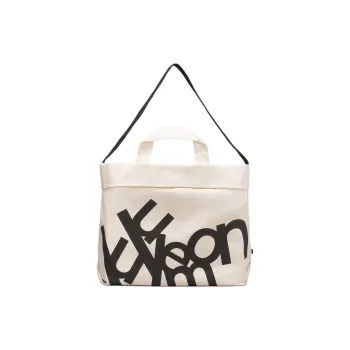 Lululemon Canvas Bag, One Shoulder Handbag Unisex White