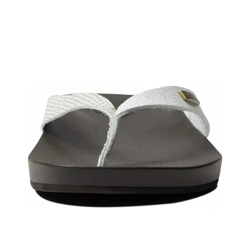 REEF Odor-Resistant Slip-Resistant Flip Flops Women's White Brown-2