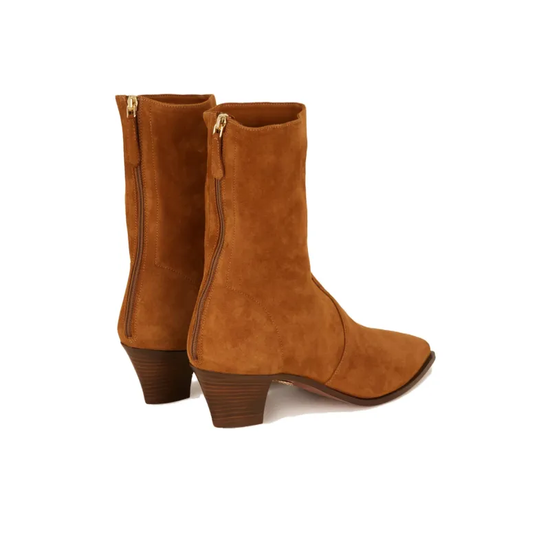 AQUAZZURA Brunswick Ankle Boots 4.5cm Women's Brown-4