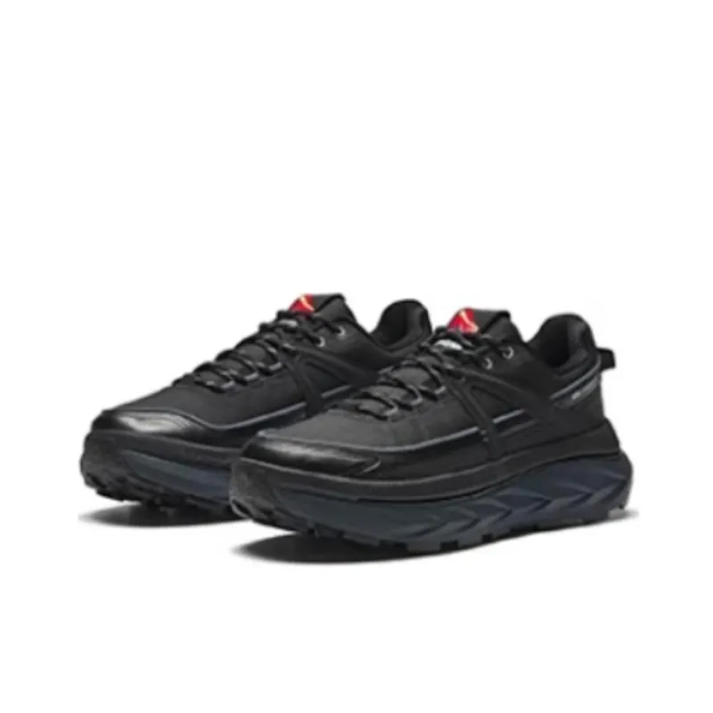 Anta Open Mountain V2 Cushioned Slip Resistant Low Top Trekking Shoes Men's Black-2