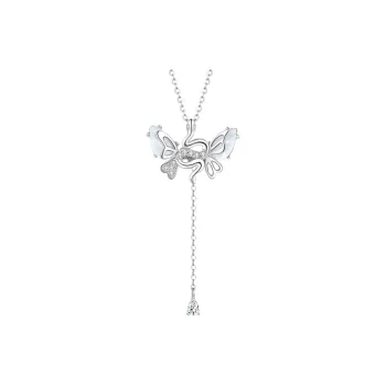 Lao Feng Xiang S925 Sterling Silver Collarbone Chain Necklaces Women's Girlfriend Birthday Bestie Gift Box