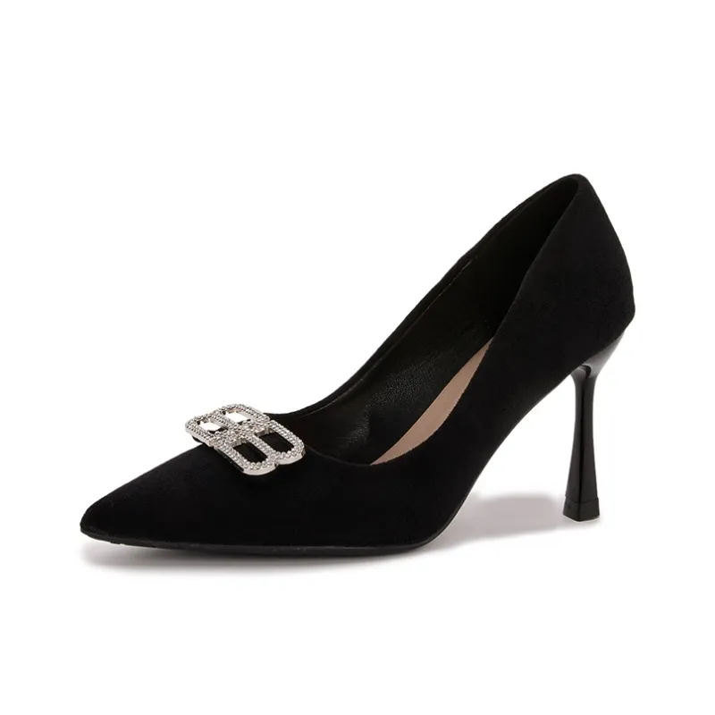WECKER Slim Heel High Heels Women's Black-0