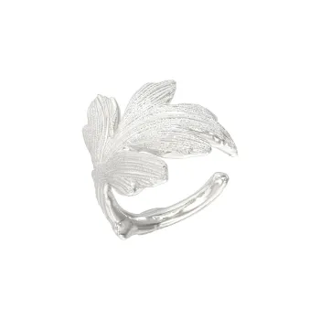 Mouhooland 925 Silver Plated White Gold Rings Unisex