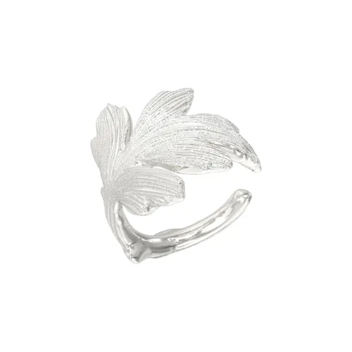 Mouhooland 925 Silver Plated White Gold Rings Unisex