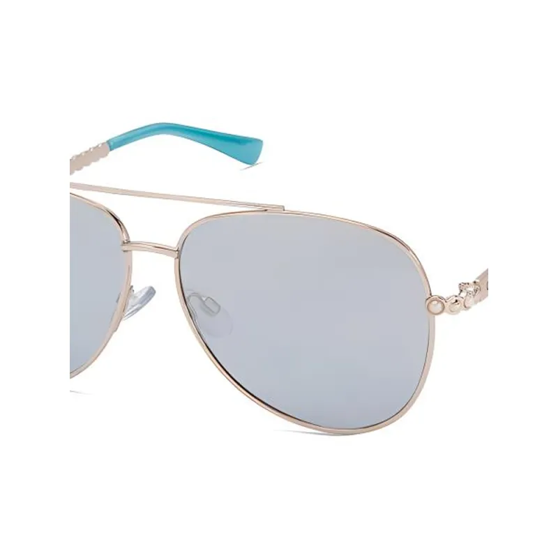 GUESS Metal Aviator Sunglasses Women's Gold-1