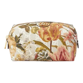 GUCCI Ophidia Canvas Makeup Bag Women's Multicolor