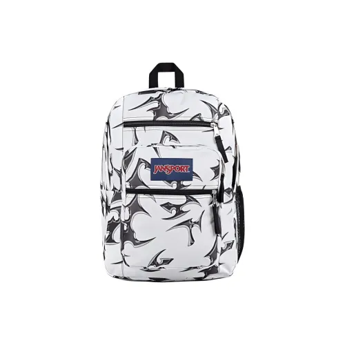 JanSport Recycled Polyester laurent motif Large with Unisex Network Silver White