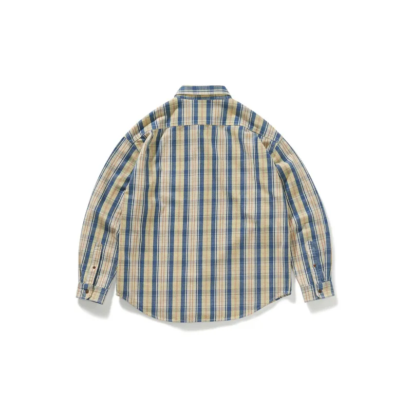 714STREET Shirt Unisex Blue Yellow Plaid-1