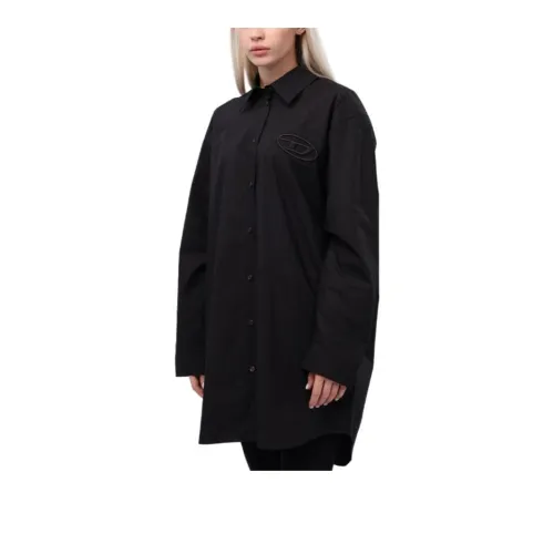 DIESEL D Dalis Logo Embroidered Shirt Dress