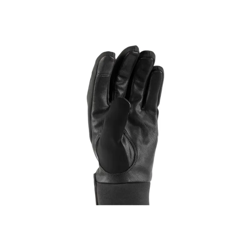 SEALSKINZ Leather Knit Gloves Unisex Black-1