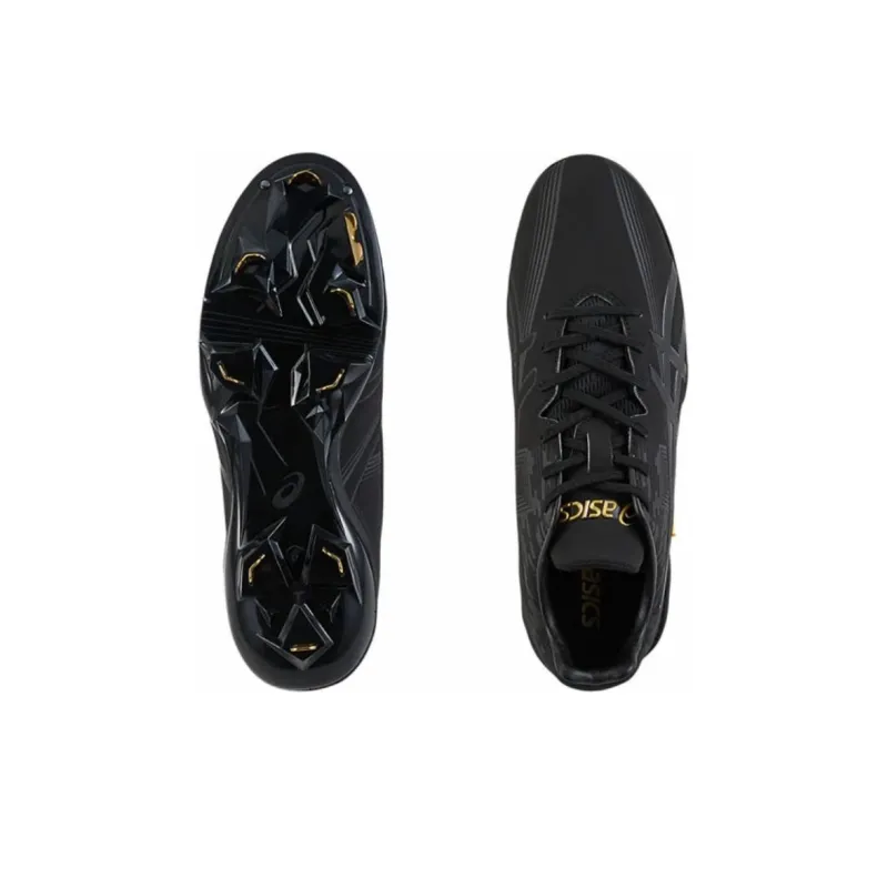 Asics Goldstage Low Top Upper Height Abrasion Resistant Slip Resistant Functionality Baseball Shoes Men's Black-4