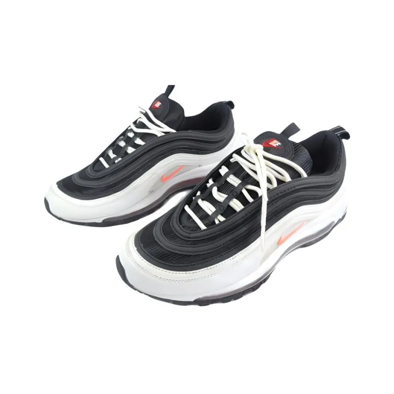 Nike Air Max 97 Anti-Slip Wear-Resistant Low-Top Running Shoes Unisex White Black Red-3