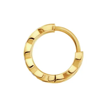 CHANEL Diamond Earrings Unisex Gold