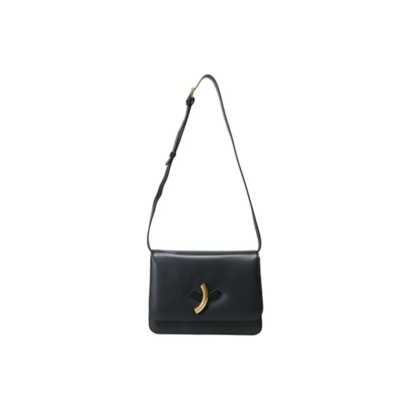 Little Liffner Cow Leather Shoulder Bag Small Size Women's Black-1