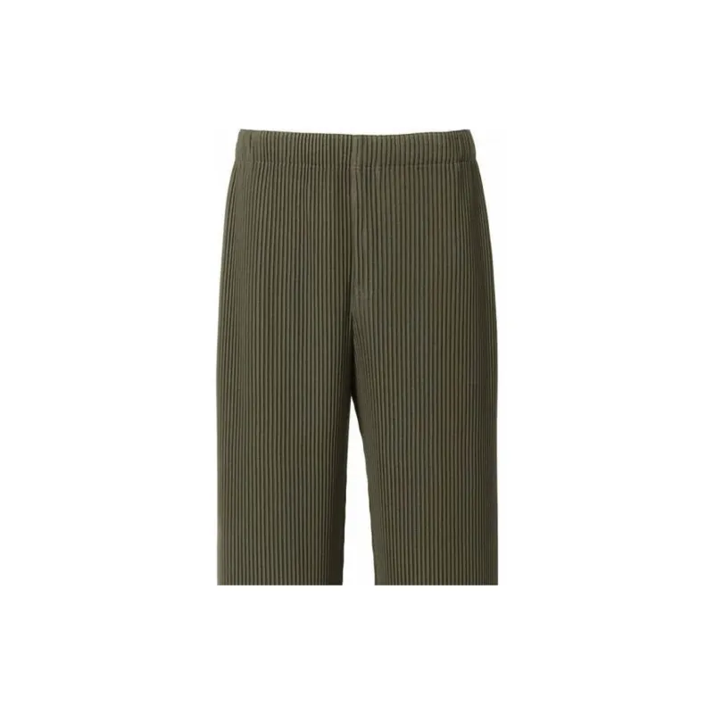 Homme Plissé Issey Miyake Casual Pants Men Army Green-1