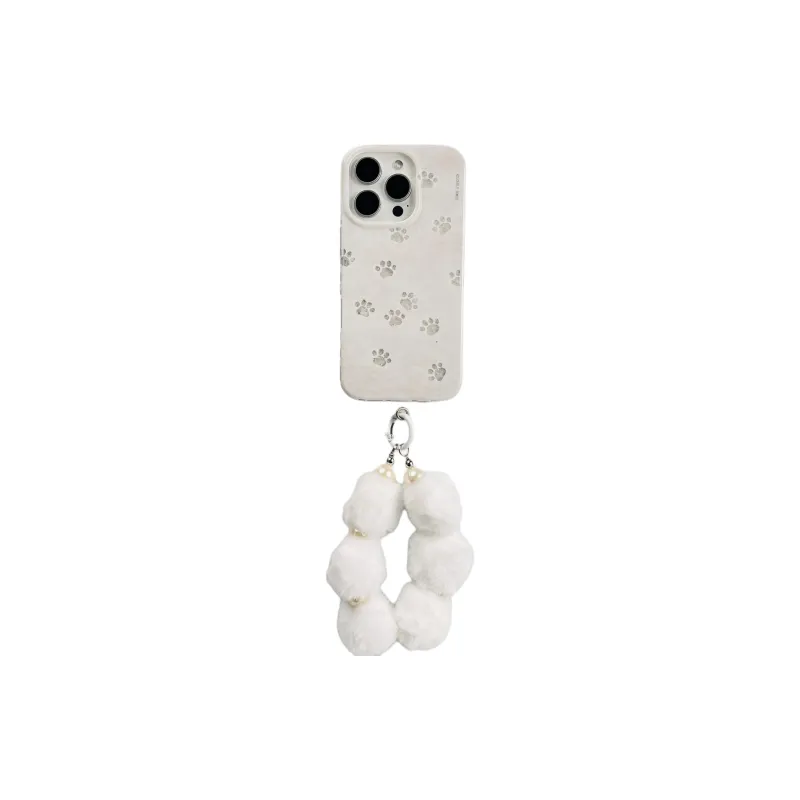 Wei Xin Acrylic Material Cut Out Glitter Cat Paws Phone Cases Compatible With IPhone 16/15 Pro Max/Apple 13/14 Pro/Max-5