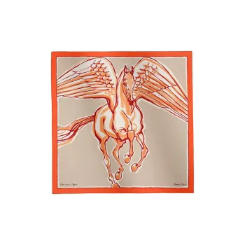 HERMES Silk Silk Scarves Women's Orange