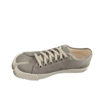 Maison Margiela Tabi Low Top Canvas Shoes Women's Gray