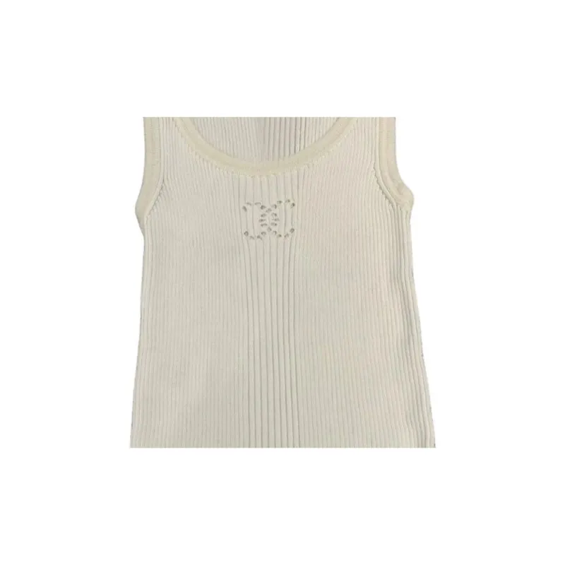 CHANEL Tank Tops Women's White-5