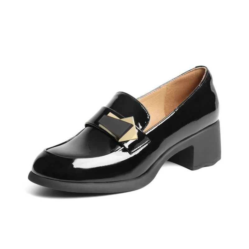 BELLE Loafers 4.5CM Women's Black-1