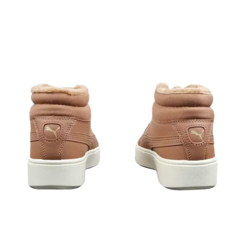 PUMA Warm And Wear-Resistant High-Top Skateboard Shoes Women's Brown-3