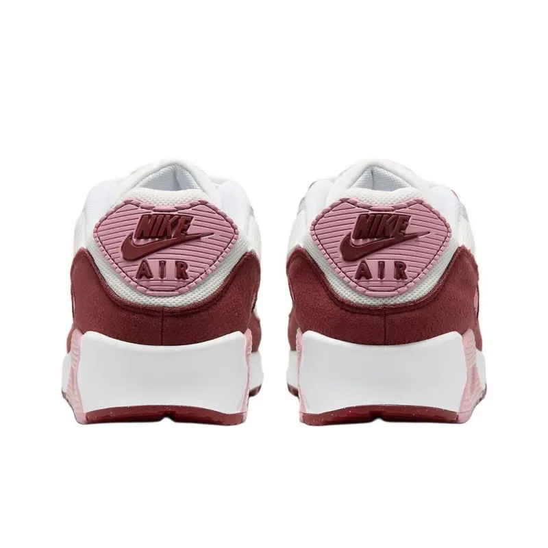 Nike Air Max 90 Anti-Slip Wear-Resistant Low-Top Casual Running Shoes Women's White Pink 2025 Edition-4