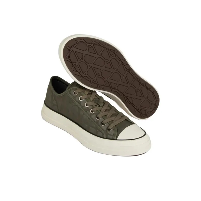 Valentino Totaloop Low Top Skateboard Shoes Men's Green-4
