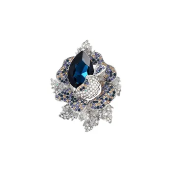 Marco Bizzarri Alloy Brand Luxurious European Style Floral Jewelry Coat Sweater Anti Flash Pin Accessories Women's