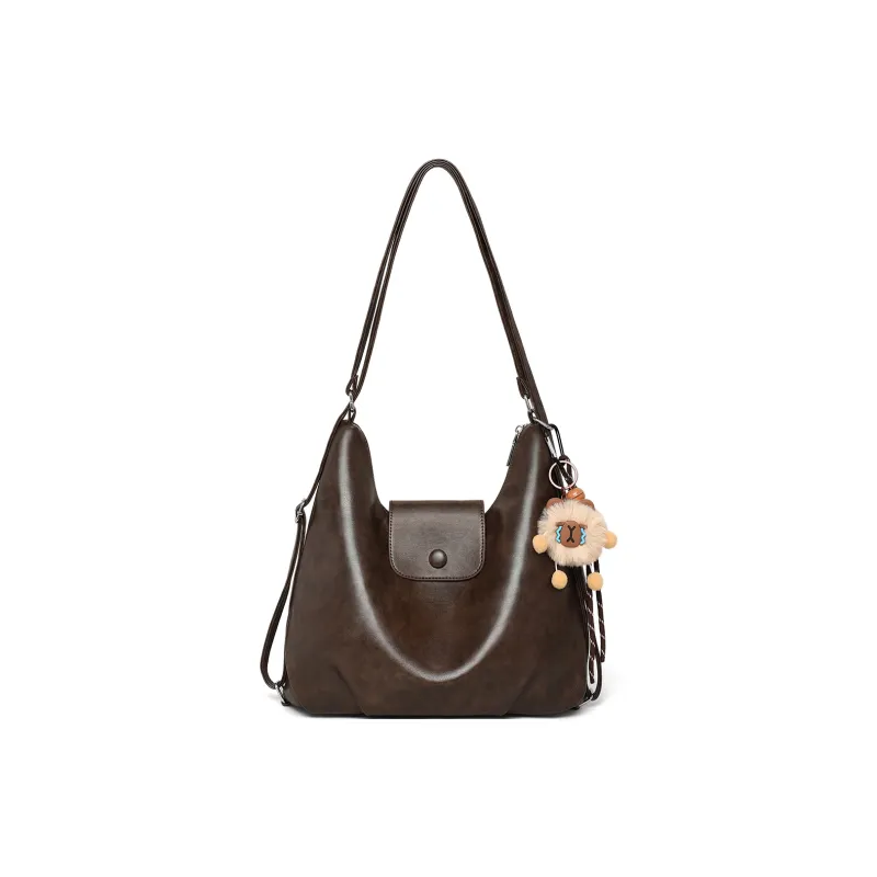 C°BANNER Synthetic Leather One Shoulder Underarm Tote Regular Women's Coffee/Brown/Black-2