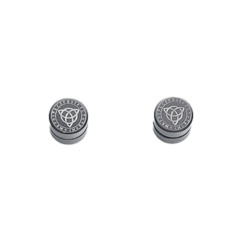 May10th Titanium Steel Clip On Earrings Men's-0