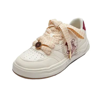 BALABALA Anti Slip Wear Resistant Low Top Kids' Skateboarding Shoes Red Tone Teenagers