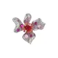 Sparkling Floral Brooch-Pink