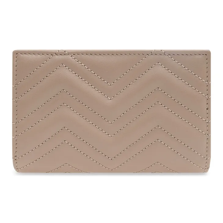 GUCCI GG Marmont Leather Wallet Women's Taupe-2