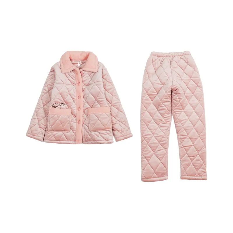 FENTENG Pajama Set Women's Cute Pink-0
