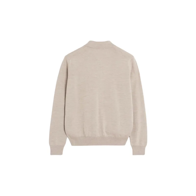 Maison Kitsuné Fox Head Patch Fine Knit Polo Shirt-1