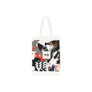 Y 3 Fabric Tote Bag Shopping Bag Handbag Shoulder Bags Unisex White