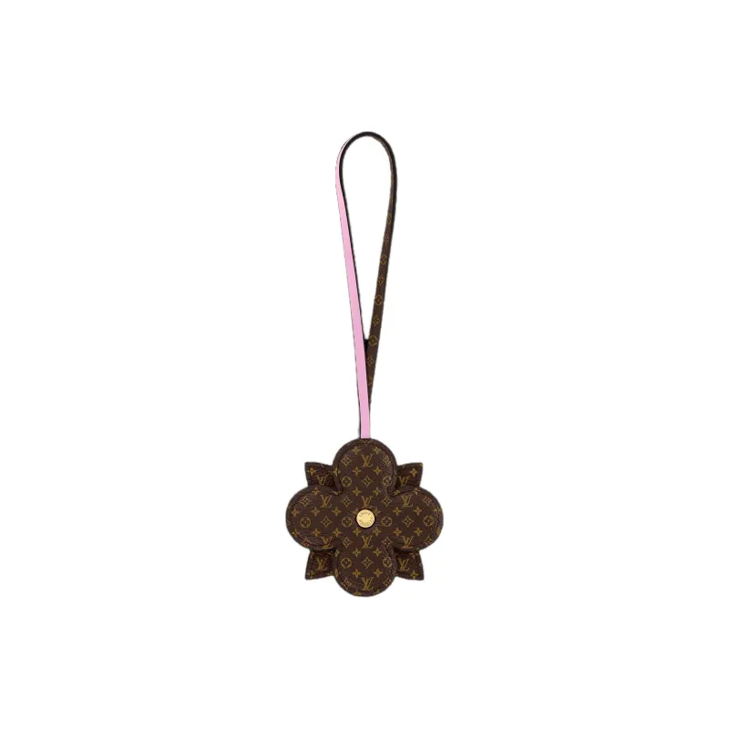 LOUIS VUITTON Leather Bag Charm Bag Accessory Women's Pink & Brown-1