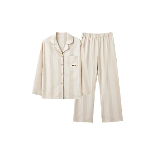 XIAFENYAN Pajama Set Women's Apricot