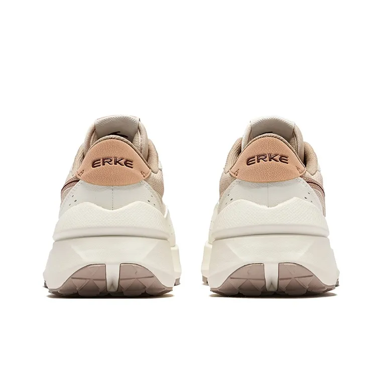 Erke Feiyang 2.0 Rebound Wear-Resistant Lightweight Low-Top Casual Shoes Women's Birch Wood Ivory-3