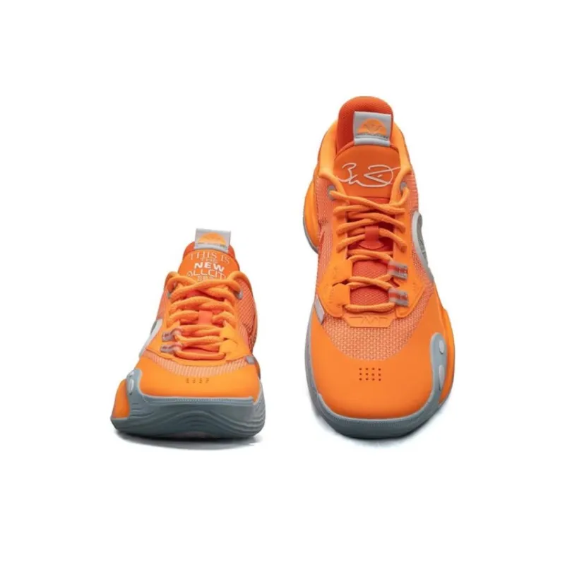 LiNing All City 12 Anti Slip Wear Resistant Low Top Basketball Shoes Men's Orange-3