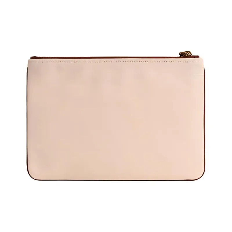 COACH Tsinghua, Collaboration Edition Fabric Clutch Medium Size Women's Brass Hardware & Mixed Natural Color-1