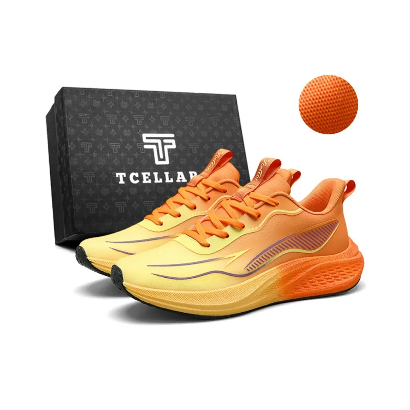 TCELLARS Abrasion Resistant Lightweight Height Increasing Rebound Low Top Running Shoes Men's Exclusive Box-19
