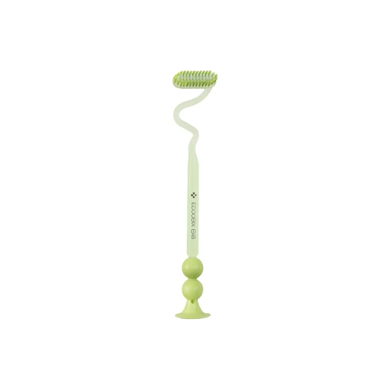 Ecoobix Z Shaped Toothbrushes Fine Soft Brush Up And Down, Vertical Bottom With Suction Cup-3