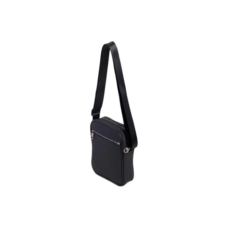 KARL LAGERFELD Leather Crossbody Bag, Shoulder Bag Small Size Men's Black-2