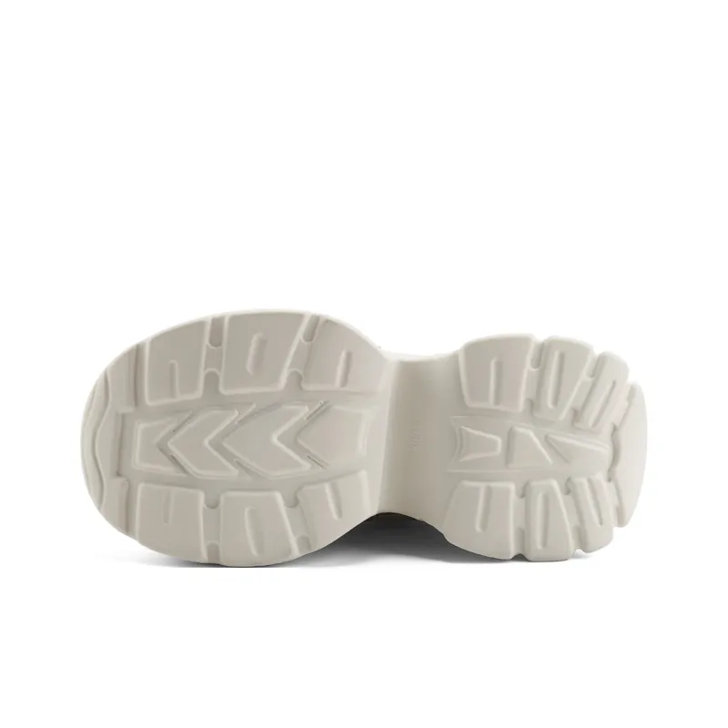 TOM TAILOR Phantom White Stylish Platform Shoes Mid Top Chunky Sneakers Women's-35