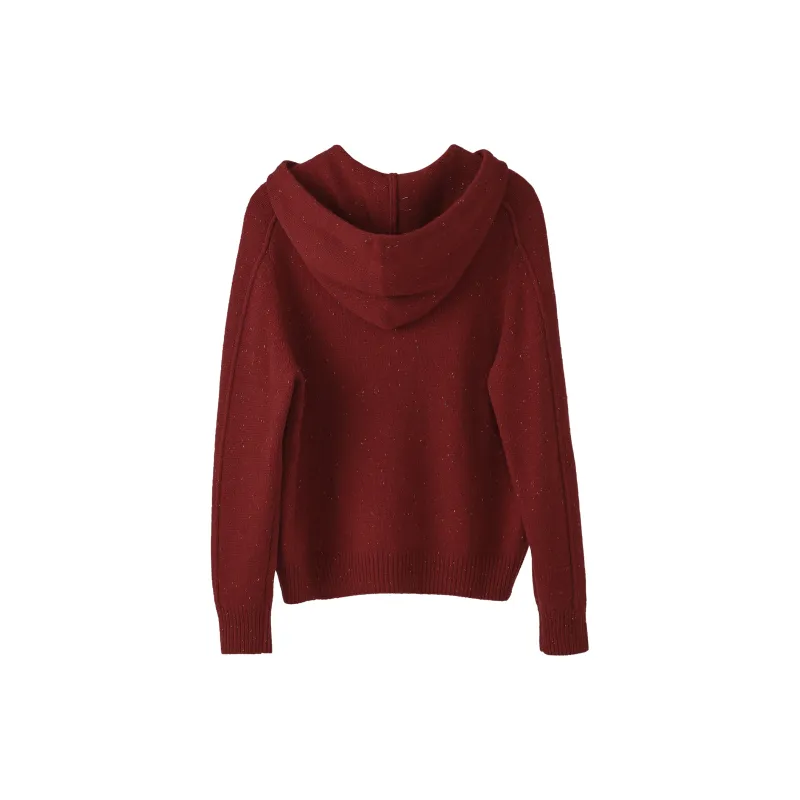 Fstudio Fall And Winter Korean Style Hooded Design Solid Color Inner Layer Wool Sweaters Women's-1
