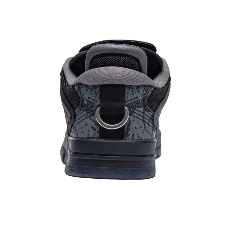 PLEASURES x LiNing Wear resistant And Lightweight Low Top Skateboard Shoes Women's Black-3